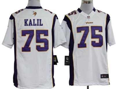Nike Minnesota Vikings #75 Matt Kalil White Game Jersey 