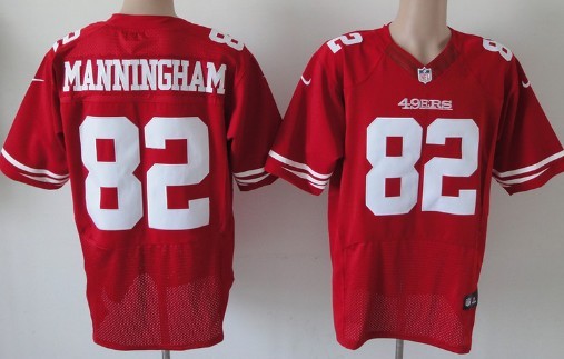 Nike San Francisco 49ers #82 Mario Manningham Red Elite Jersey