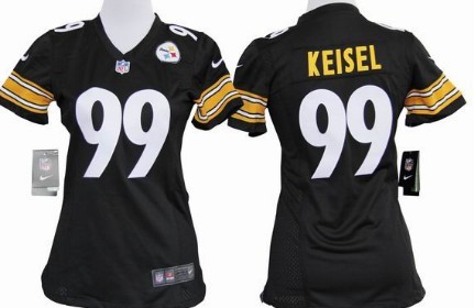 Nike Pittsburgh Steelers #99 Brett Keisel Black Game Womens Jersey