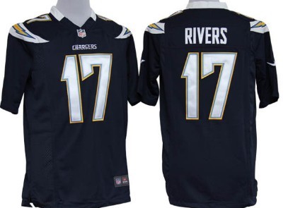 Nike San Diego Chargers #17 Philip Rivers Navy Blue Game Jersey