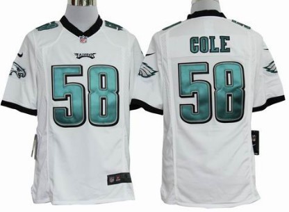 Nike Philadelphia Eagles #58 Trent Cole White Game Jersey 