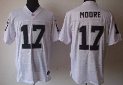 Nike Oakland Raiders #17 Denarius Moore White Elite Jersey 