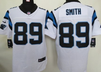 Nike Carolina Panthers #89 Steve Smith White Elite Jersey 