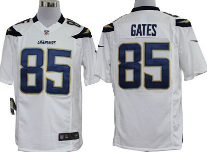 Nike San Diego Chargers #85 Antonio Gates White Game Jersey 