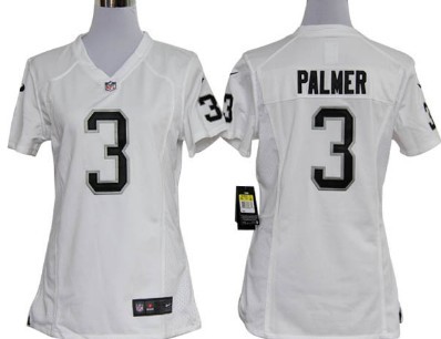 Nike Oakland Raiders #3 Carson Palmer White Game Womens Jersey