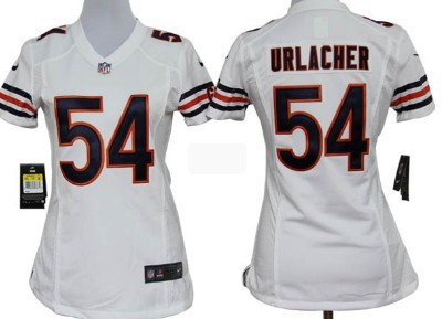 Nike Chicago Bears #54 Brian Urlacher White Game Womens Jersey