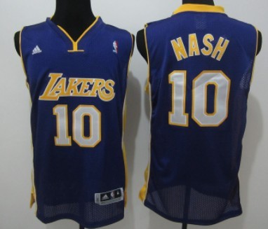 Los Angeles Lakers #10 Steve Nash Purple Swingman Jersey 