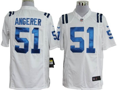 Nike Indianapolis Colts #51 Pat Angerer White Game Jersey 