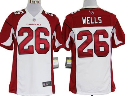 Nike Arizona Cardinals #26 Chris Wells White Game Jersey 