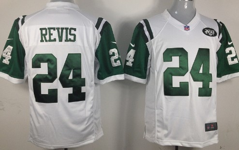 Nike New York Jets #24 Darrelle Revis White Game Jersey 