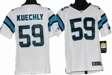 Nike Carolina Panthers #59 Luke Kuechly White Game Kids Jersey 