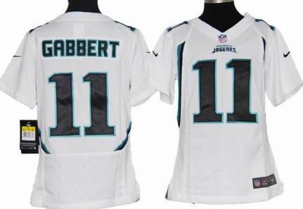 Nike Jacksonville Jaguars #11 Blaine Gabbert White Game Kids Jersey