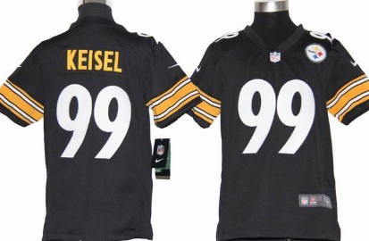 Nike Pittsburgh Steelers #99 Brett Keisel Black Game Kids Jersey 