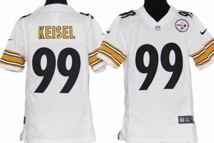 Nike Pittsburgh Steelers #99 Brett Keisel White Game Kids Jersey 