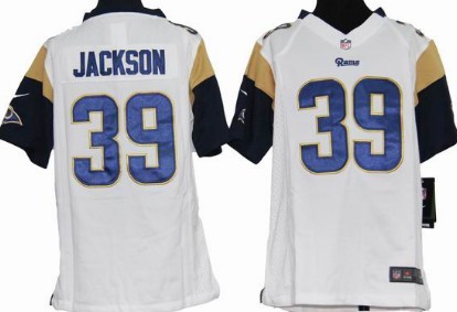 Nike St. Louis Rams #39 Steven Jackson White Game Kids Jersey 