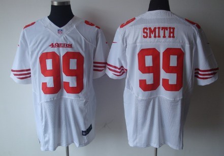 Nike San Francisco 49ers #99 Aldon Smith White Elite Jersey 