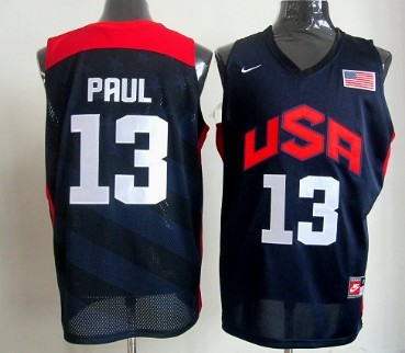 2012 Olympics Team USA #13 Chris Paul Revolution 30 Swingman Blue Jersey 