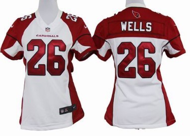 Nike Arizona Cardinals #26 Chris Wells White Game Womens Jersey