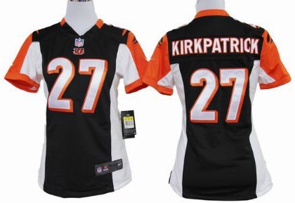 Nike Cincinnati Bengals #27 Dre Kirkpatrick Black Game Womens Jersey