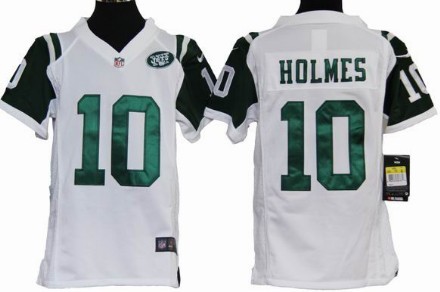 Nike New York Jets #10 Santonio Holmes White Game Kids Jersey 