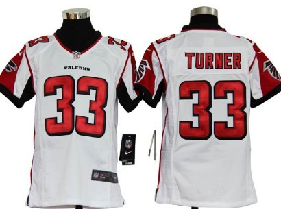 Nike Atlanta Falcons #33 Michael Turner White Game Kids Jersey