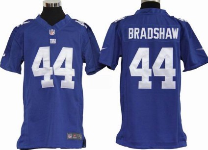 Nike New York Giants #44 Ahmad Bradshaw Blue Game Kids Jersey 