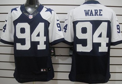Nike Dallas Cowboys #94 DeMarcus Ware Blue Thanksgiving Elite Jersey 