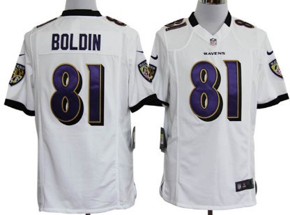 Nike Baltimore Ravens #81 Anquan Boldin White Game Jersey 