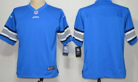 Nike Detroit Lions Blank Light Blue Game Jersey 