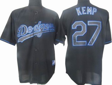 Los Angeles Dodgers #27 Matt Kemp Black Fashion Jersey