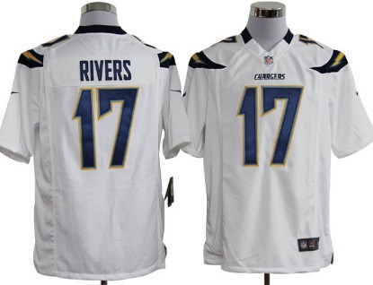 Nike San Diego Chargers #17 Philip Rivers White Game Jersey 