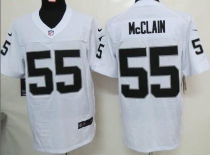 Nike Oakland Raiders #55 Rolando McClain White Elite Jersey