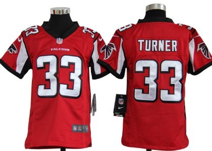 Nike Atlanta Falcons #33 Michael Turner Red Game Kids Jersey