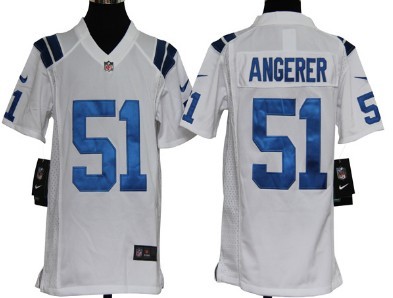 Nike Indianapolis Colts #51 Pat Angerer White Game Kids Jersey 