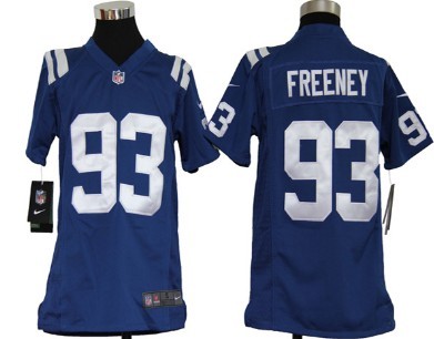 Nike Indianapolis Colts #93 Dwight Freeney Blue Game Kids Jersey 