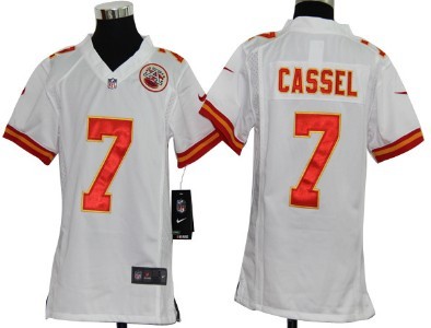 Nike Kansas City Chiefs #7 Matt Cassel White Game Kids Jersey 