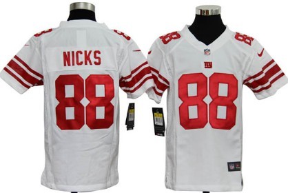 Nike New York Giants #88 Hakeem Nicks White Game Kids Jersey 
