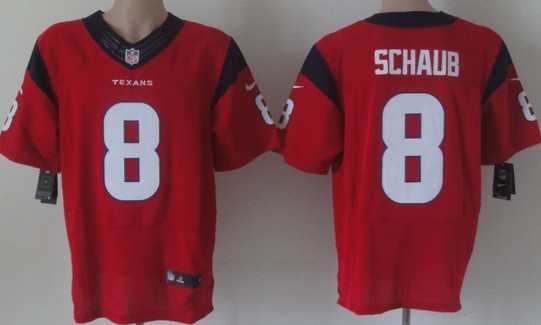 Nike Houston Texans #8 Matt Schaub Red Elite Jersey