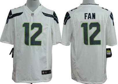 Nike Seattle Seahawks #12 Fan White Game Jersey 