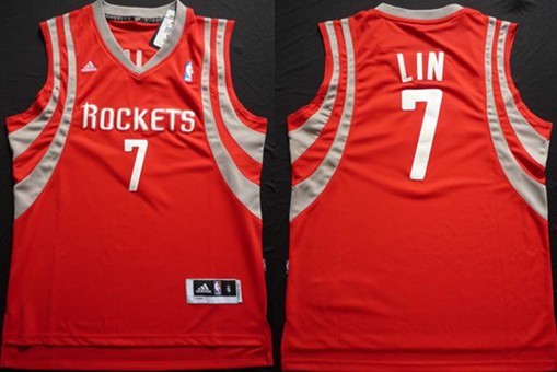 Houston Rockets #7 Jeremy Lin Revolution 30 Swingman Red Jersey 