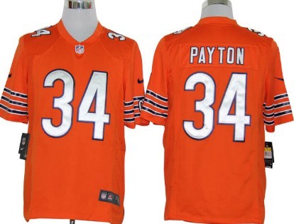 Nike Chicago Bears #34 Walter Payton Orange Game Jersey