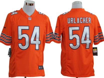 Nike Chicago Bears #54 Brian Urlacher Orange Game Jersey