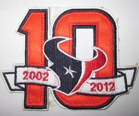 Houston Texans 10th Anniversary Patch 
