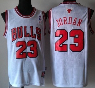 Chicago Bulls #23 Michael Jordan Revolution 30 Swingman White Jersey 