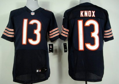 Nike Chicago Bears #13 Johnny Knox Blue Elite Jersey 