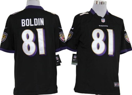 Nike Baltimore Ravens #81 Anquan Boldin Black Game Jersey 