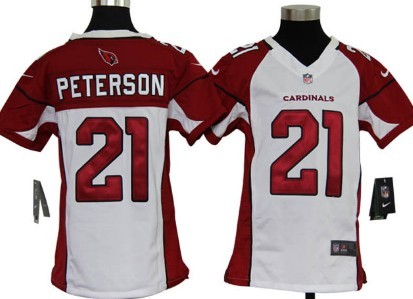 Nike Arizona Cardinals #21 Patrick Peterson White Game Kids Jersey 