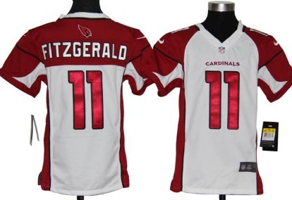 Nike Arizona Cardinals #11 Larry Fitzgerald White Game Kids Jersey 