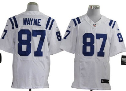Nike Indianapolis Colts #87 Reggie Wayne White Elite Jersey 