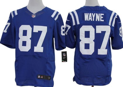 Nike Indianapolis Colts #87 Reggie Wayne Blue Elite Jersey 